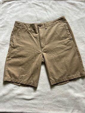 Timberland Stratham Men's Tan Flat-Front Casual Shorts 100% Cotton Size 38